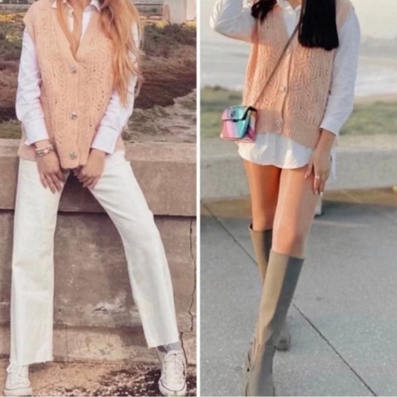 NWT ZARA Jewel Button sleeveless knit vest Blogger Fav. - Picture 8 of 10